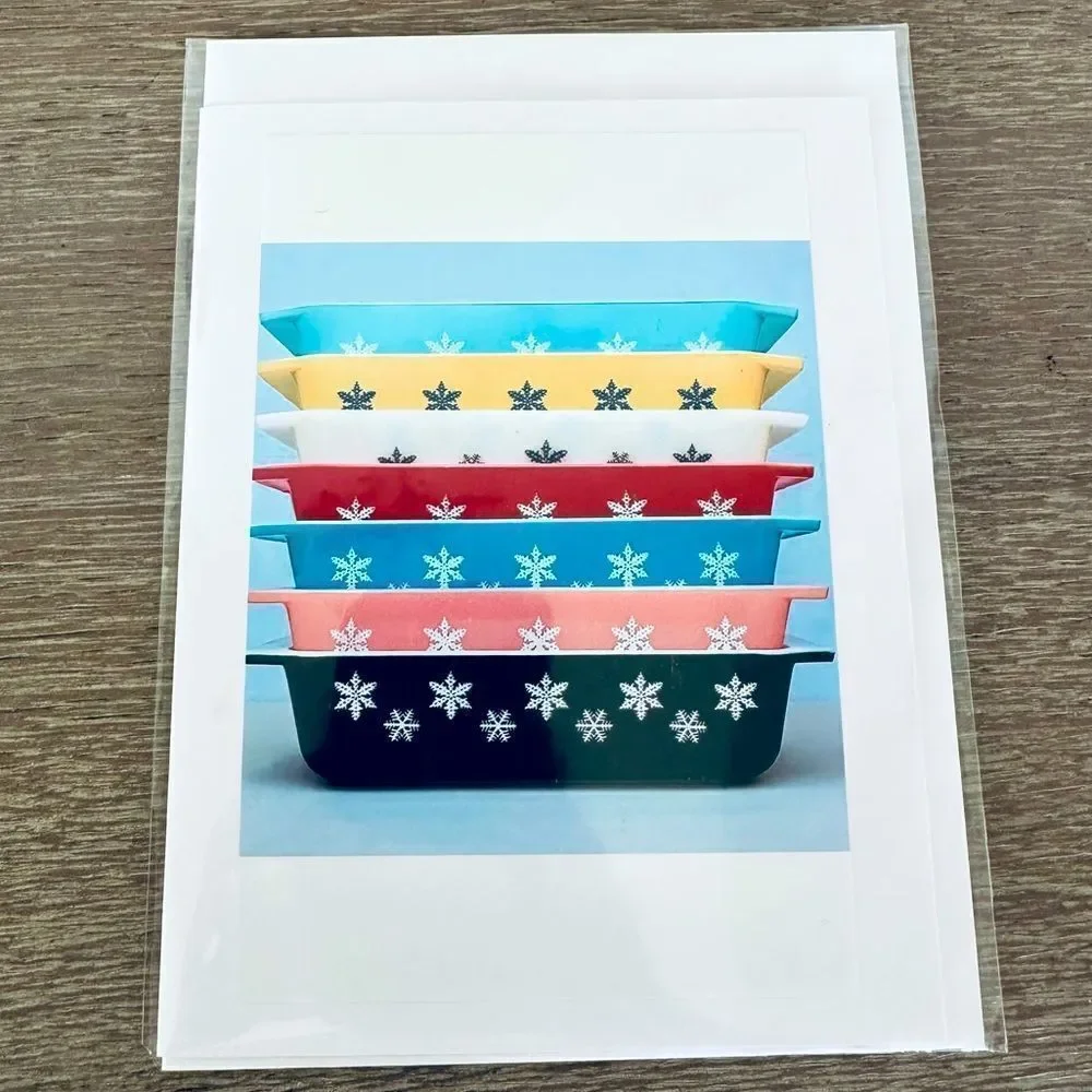 Vintage Pyrex Graphic Art Greeting Card